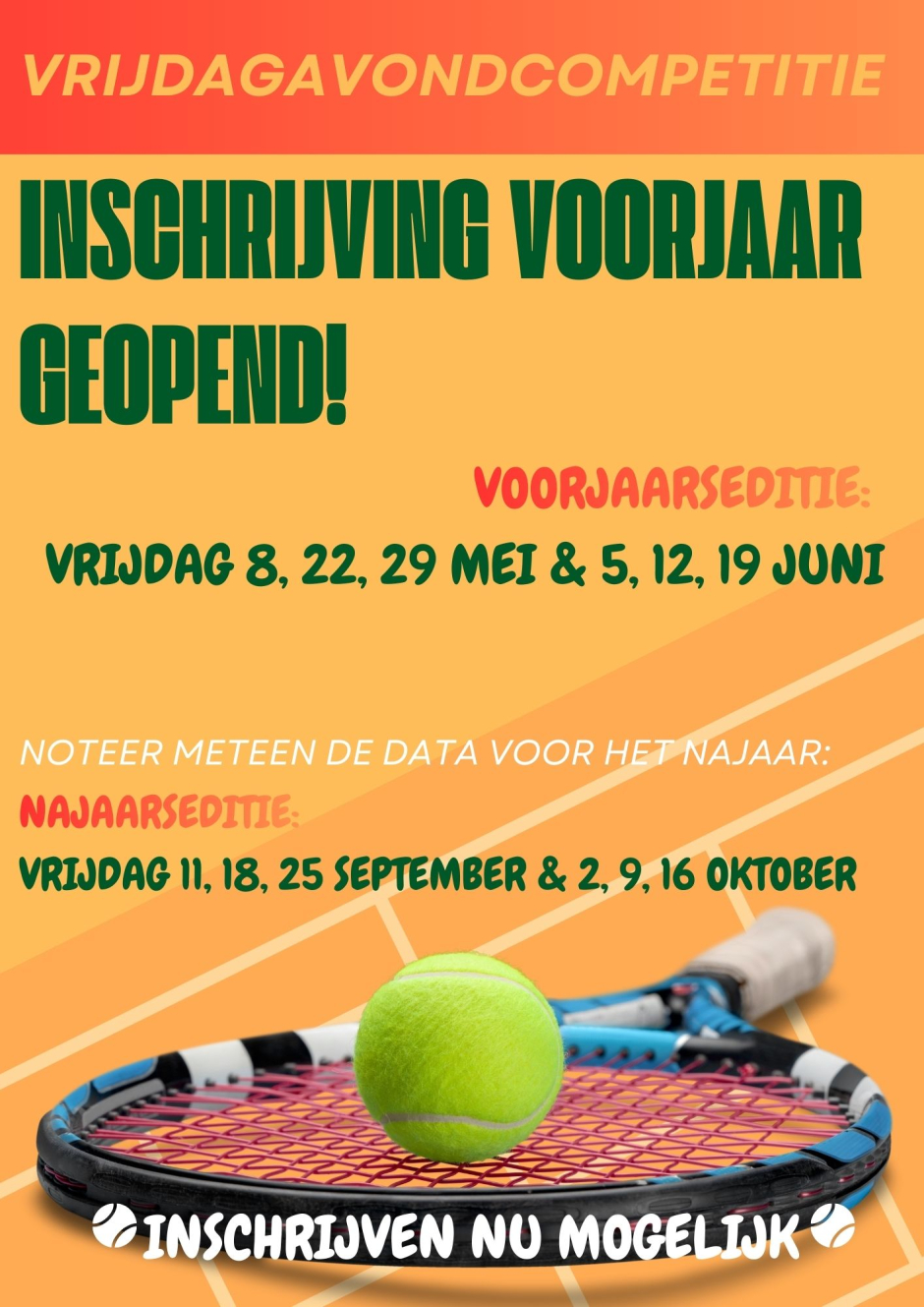 Inschrijven Voorjaar